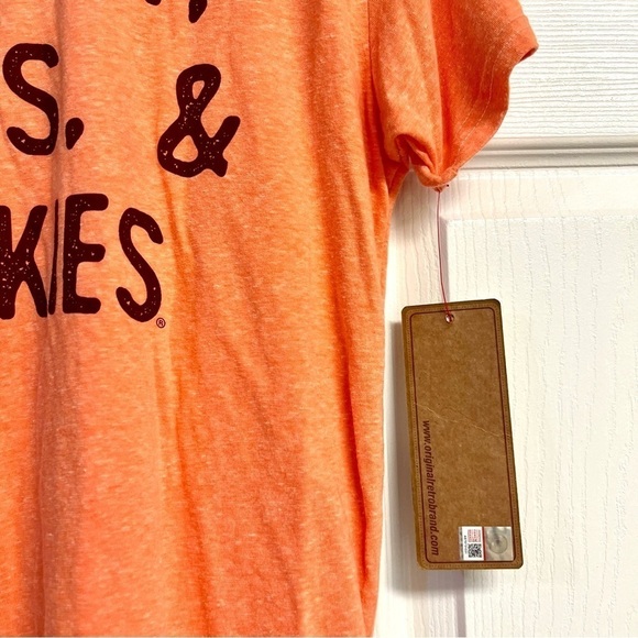 NWT Retro Brand Comfort Tri-Blend Unisex Streaky Orange Tee size M - Picture 5 of 9